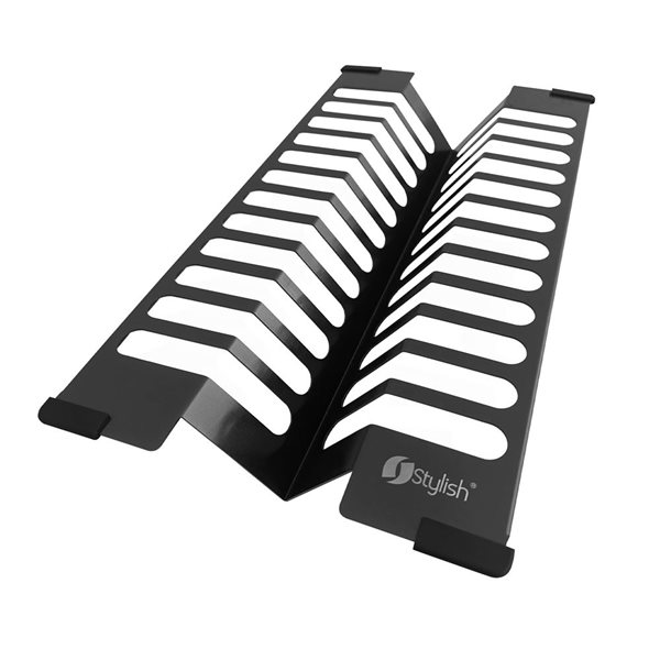 Stylish 16 3/4-in Over Sink Stainless Steel Dish Organizer - Graphite Black