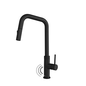 Stylish Gela Single Handle Matte Black Pull Down Touchless Kitchen Faucet