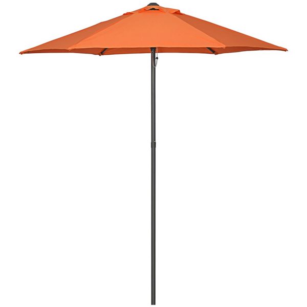 Outsunny 6.6-ft Patio Umbrella - Orange
