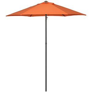 Outsunny 6.6-ft Patio Umbrella - Orange