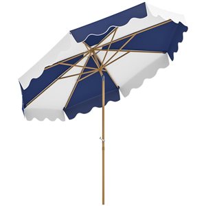 Outsunny 9-ft Patio Umbrella w/ Crank and Tilt - Multicolour