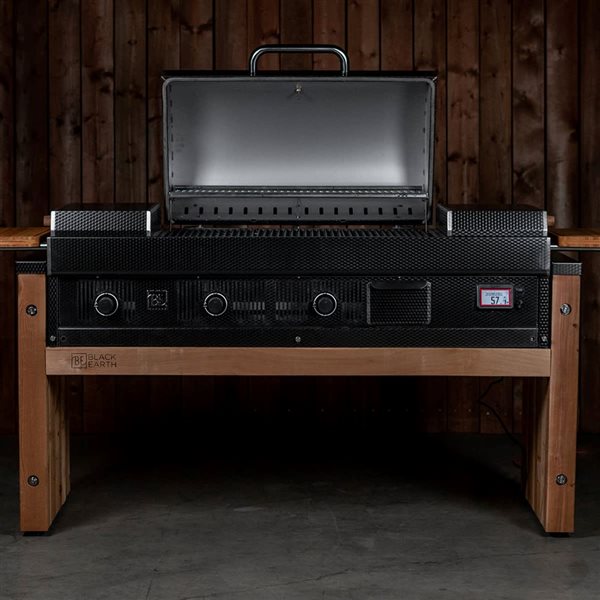 Black Earth Hybrid Built-In Stainless Steel Barbecue w/ 850-in² Grilling Surface