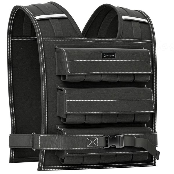 Soozier 44 lbs Adjustable Weighted Vest for Men and Women Use
