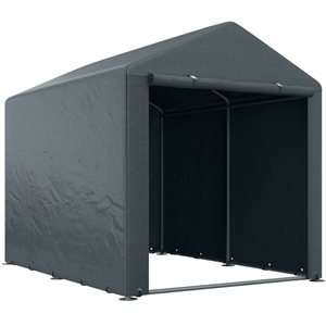 Outsunny 7.15 x 5.25-ft Dark Grey Portable Bicycle Shed Shelter for Garden Tools