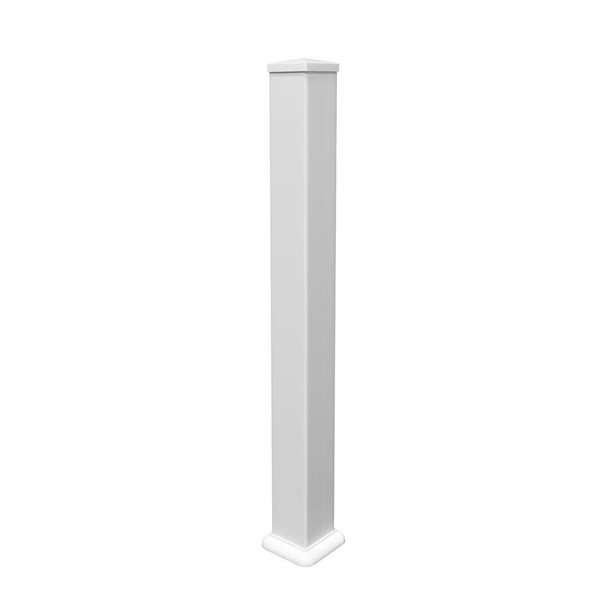 everhome 3-ft White Vinyl Outdoor Railing Post