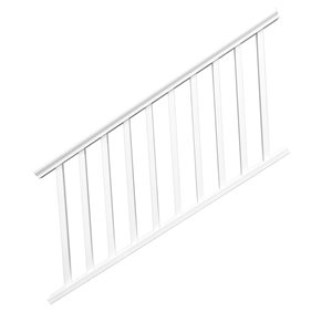 everhome 3-ft x 6-ft White Vinyl Railing Stair Kit