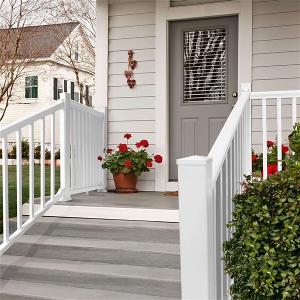 everhome 3-ft x 6-ft White Vinyl Railing Stair Kit