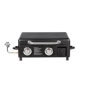 Plaque de cuisson barbecue portatif Sportsman Pit Boss noir à 2 brûleurs 18000 BTU et 2060 cm² de surface cuisson