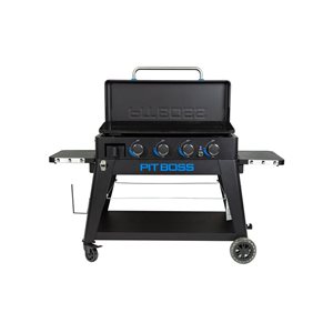Pit Boss 4-Burner Propane Lift Off Flat Top Griddle w/ Folding Side Shelves