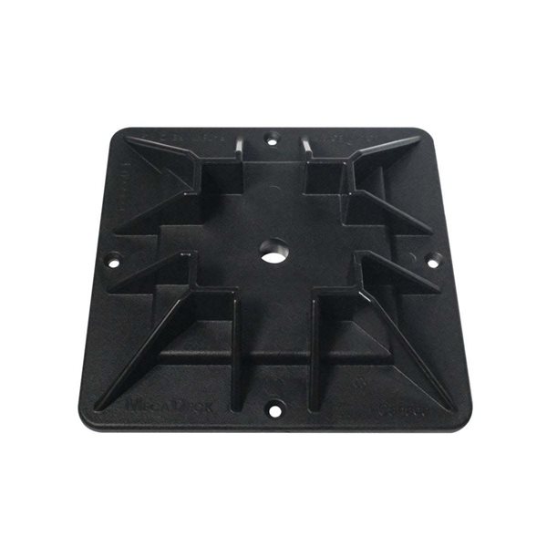 Ensemble de 9 bases de terrasse pour sol Mecadeck  0,75 É x 4 po l. x 0,33 pi L. standards en noir