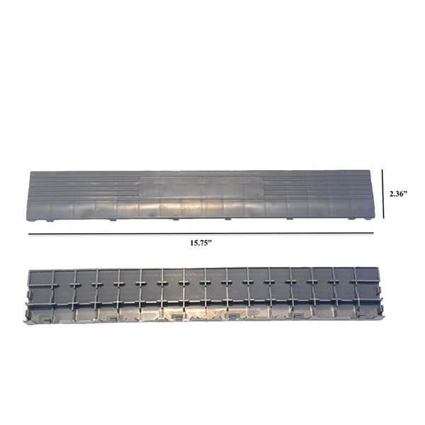 CarTrax FX 6-Piece 15.75 x 2.36-in Charcoal Grey Ribbed Male/Pegged Garage Edge Tile