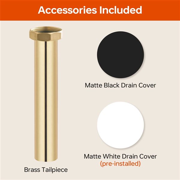 Woodbridge 58 5/8 x 29 1/8-in Freestantding Matte White Stone Bathtub w/ 2 Drain Covers