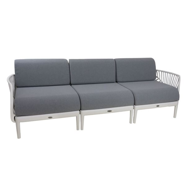 Patioflare Leaf Modular 3-Seater Patio Sofa, Grey