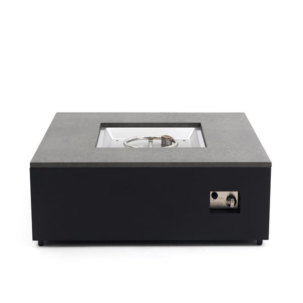 Paramount Danby Convertible Propane Fire Table , Square, Grey and Black
