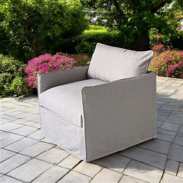 Patioflare Lanai Modular Outdoor Arm Club Chair, Grey