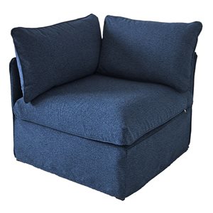 Fauteuil modulaire d'angle Flexiform Patio Flare bleu pour les coins