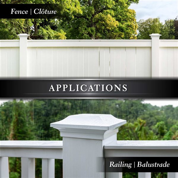 Classy Caps 4-Pack 4 x 4-in White Aluminum Post Cap