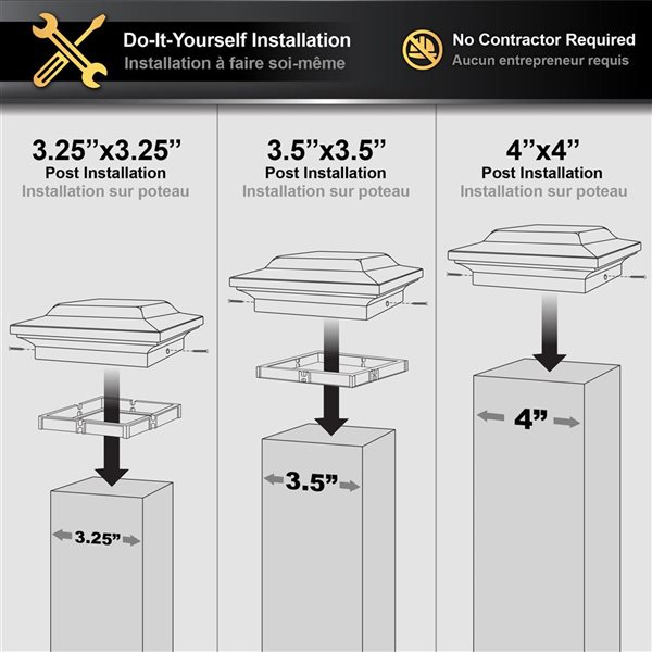 Classy Caps 4-Pack 4 x 4-in White Aluminum Post Cap