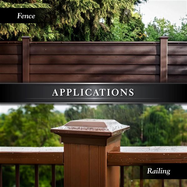 Classy Caps 4-Pack 4 x 4-in Brown Aluminum Post Cap