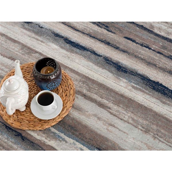 Rug Branch Modern Havana 2 W x 2-ft L Blue Square Indoor Doormat Rug