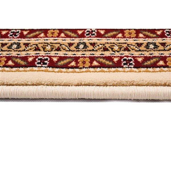 Rug Branch Traditional Majestic 2 W x 7-ft L Beige and Cream Rectangular Indoor Runner Rug