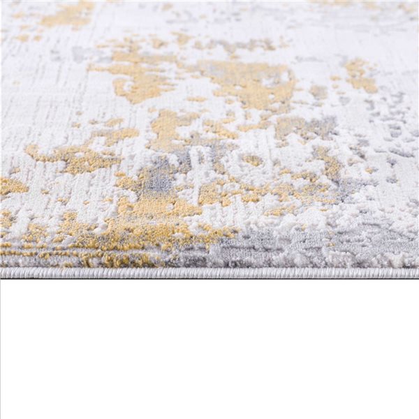 Rug Branch Modern Vogue 2 W x 16-ft L Gold Rectangular Indoor Runner Rug