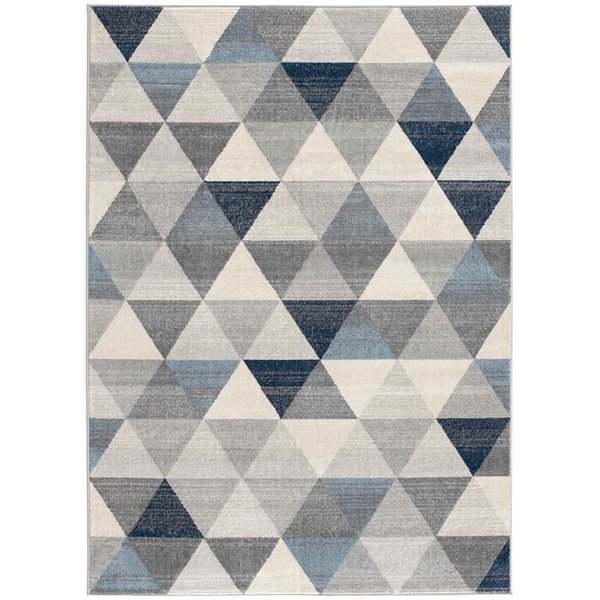 Rug Branch Modern Havana 2 W x 3-ft L Navy Triangles Rectangular Indoor Doormat Rug