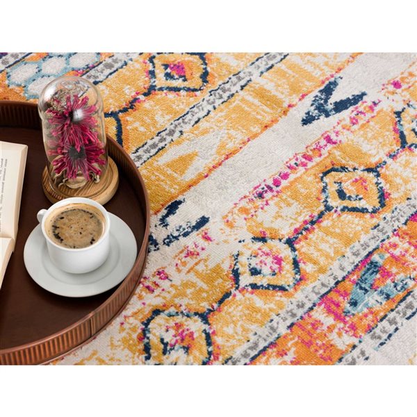 Rug Branch Modern Savannah 2 W x 25-ft L Multicoloured Rectangular Indoor Runner Rug