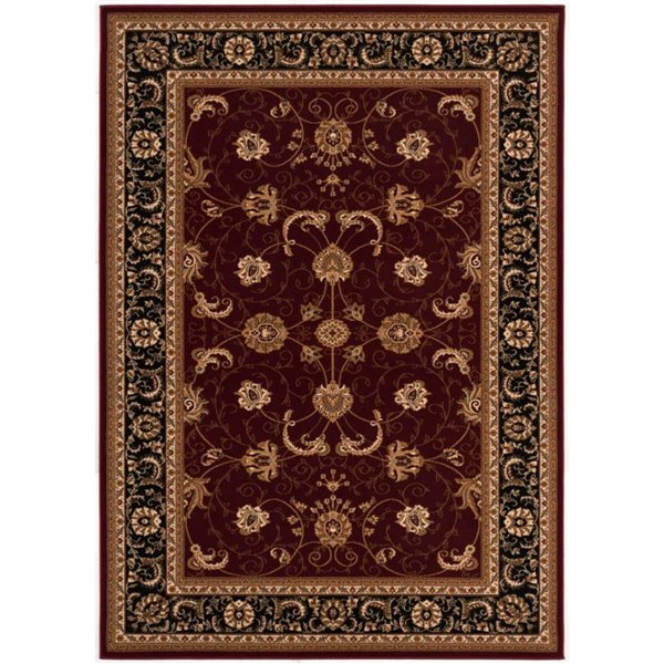 Rug Branch Traditional Majestic 2 W x 3-ft L Red and Black Rectangular Indoor Doormat Rug