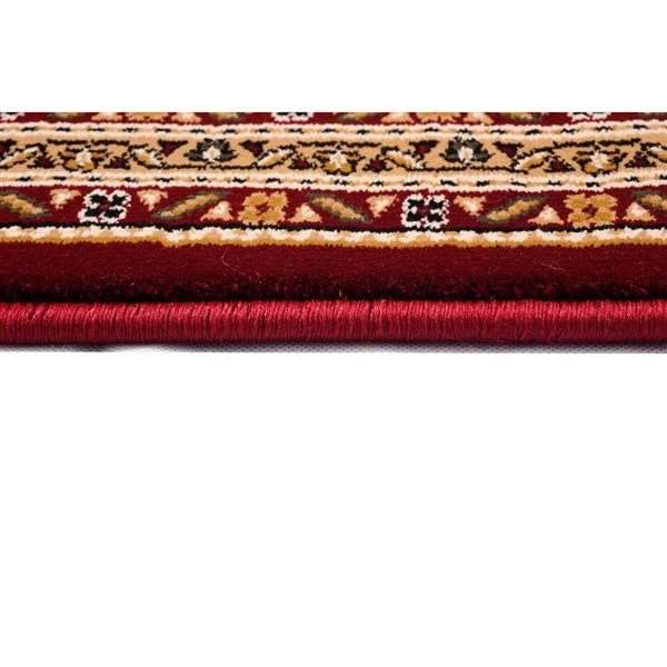 Rug Branch Traditional Majestic 2 W x 25-ft L Red and Beige Rectangular Indoor Runner Rug