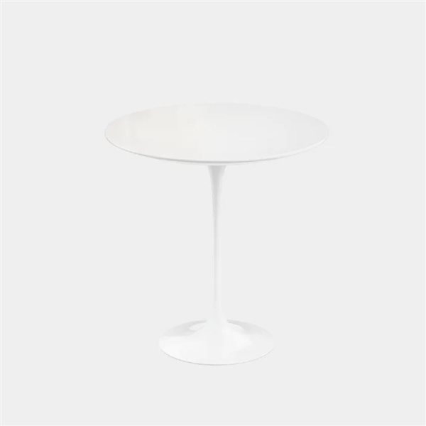 Plata Import MDF Side Table in White Fiberglass 20.25 x 20,5 in