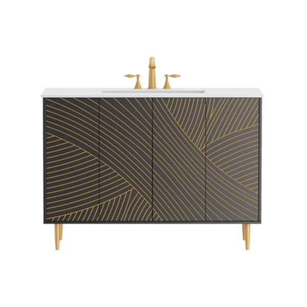 Woodbridge 48-in Freestanding Single Sink Bathroom Vanity with Ceramic Top