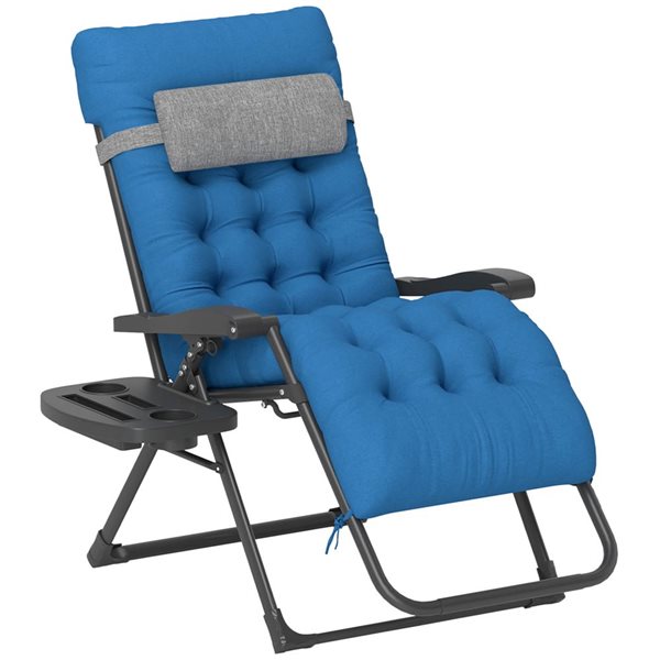 Outsunny Padded Zero Gravity Chair Navy Blue 84B-803V00NU RONA