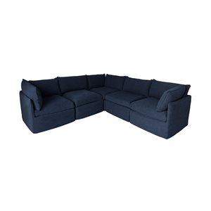 Patio Flare Flexiform Blue L Shaped Sectional Patio Modular Set