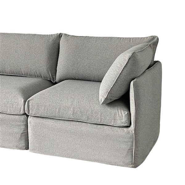 Patioflare Lanai U-Shape Modular Patio Sofa Set, Grey