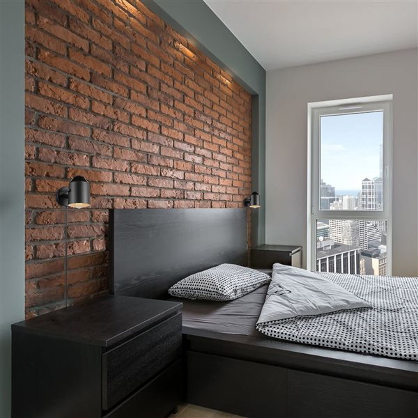 Globe Electric Greyson 1-Light Wall Sconce in Black Matte