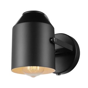 Globe Electric Greyson 1-Light Wall Sconce in Black Matte