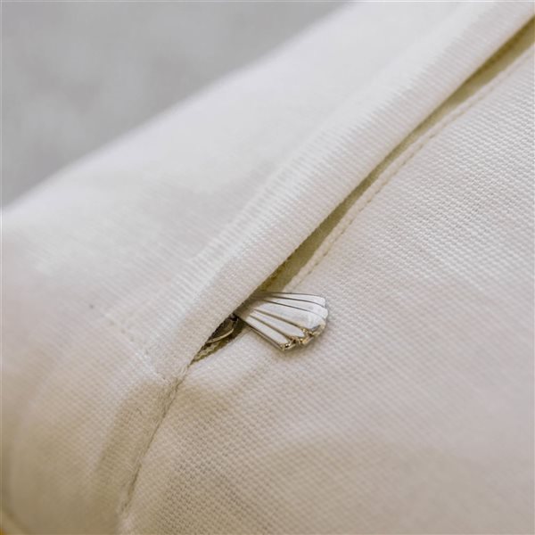 Deerlux 16-in Mustard Handwoven Cotton Throw Pillow Cover with Ribbed Line Dots and Wave Border