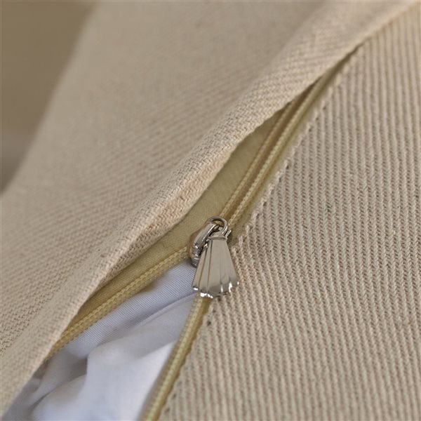 Deerlux 16-in Navy Handwoven Cotton Throw Pillow Cover with Embossed and Fringed Crossed Line