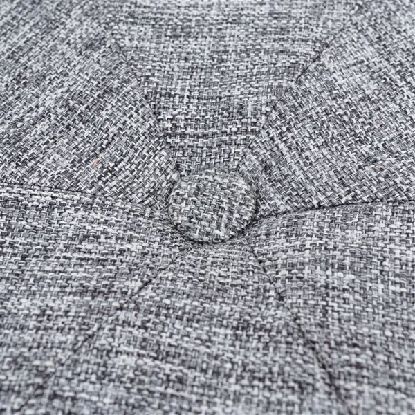 Vintiquewise 17 x 13 x 17-in Decorative Grey Foldable Hexagon Ottoman