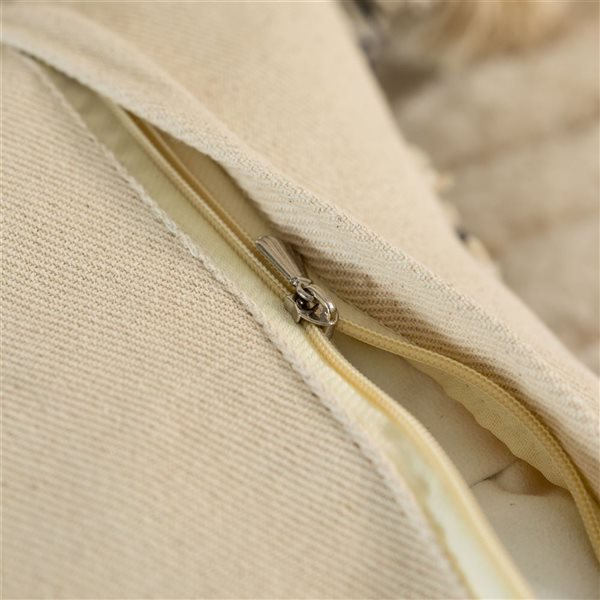 Deerlux 16-in Blue Handwoven Cotton Throw Pillow Cover with Tufted Blue & White Geometric Pattern and Corner Tassels