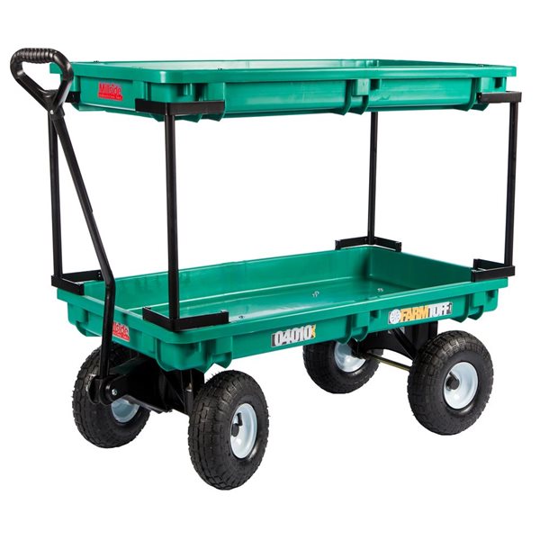 Millside 20 x 38-in Green 2-Level Double Deck Wagon