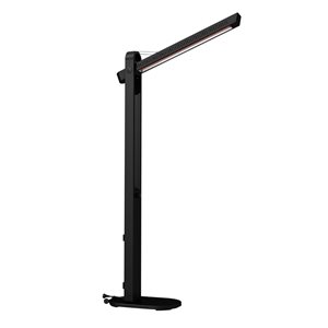 Deko Living 25000 BTU 110 V 1500 W Black Steel Infrared Adjustable Angle Tower Heater w/ Carbon Fibre Tube