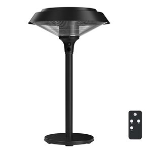 Deko Living 25000 BTU 110 V 1500 W Black Steel Table Top Electric Heater w/ Carbon Fibre Tube