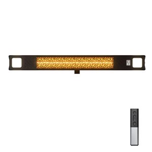 Deko Living 25000 BTU 110 V 1500 W Black Steel Wall Mounted Infrared Heater w/ Carbon Fibre Tube