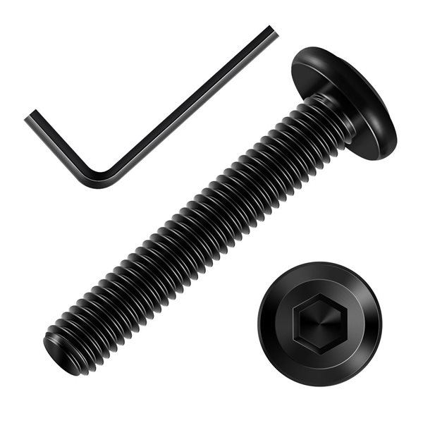 marysino 20-Piece M6 x 40-mm Black Oxide Flat Head Socket