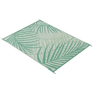 Oustunny Reversible Outdoor Waterproof Rug 9 x 12-ft - Green/Cream