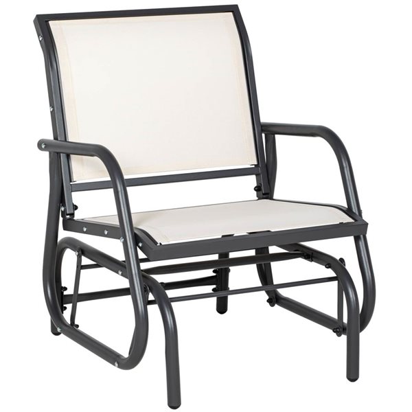 Outsunny Outdoor Glider Chair - Cream