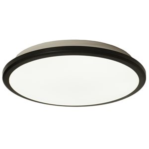 Quickway Imports LED Ceiling Light 12-in with Black Trim 6500K Daylight - Set of 4