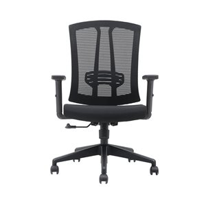 Chaise de bureau ergonomique Milo Brassex pivotante à hauteur ajustable en noir